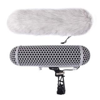 Micolive Microphone Windshield Blimp Windscreen Style Protect Cage and Shock Mount Suspension System Compatible with Rode NTG1 NTG2 NTG3 NTG4+ AT875R Line MKE 600 Series Shotgun Microphones etc