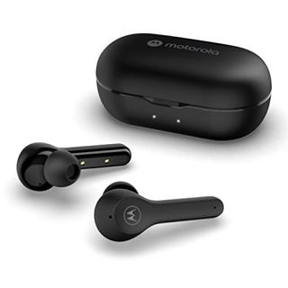 Motorola Sound Moto Buds 085 True Wireless Bluetooth Earbuds with Microphone, Charging Case - IPX5 Water Resistant Sweatproof Wireless Earbuds, Smart Touch-Control, Deep Bass Ear Buds - Black