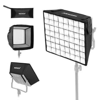 NEEWER 12.2&amp;quot;x11.4&amp;quot; Foldable Softbox Diffuser with Grid and Bag for NL660/SNL660/RGB660/RGB660 Pro/RGB660 PRO II LED Video Light Panel, Studio Photo Portrait Photography YouTube Video Soft Lighting