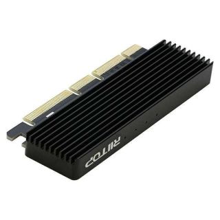 NVMe PCIe Adapter, RIITOP M.2 NVMe to PCI-e x4/x8/x16 Card with Heat Sink for M.2 (M Key) SSD 2280/2260/2242/2230