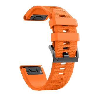 NotoCity Compatible Fenix 5 Band 22mm Width Soft Silicone Watch Strap for Fenix 5 Plus/Fenix 6/Fenix 6 Pro/Fenix 7/exip/Forerunner 935/945/Approach S60/Quatix 5(Orange)