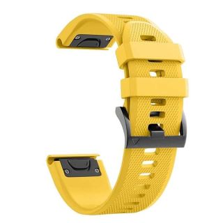 NotoCity Compatible Fenix 5 Band 22mm Width Soft Silicone Watch Strap for Fenix 5 Plus/Fenix 6/Fenix 6 Pro/Fenix 7/exip/Forerunner 935/945/Approach S60/Quatix 5(Yellow)