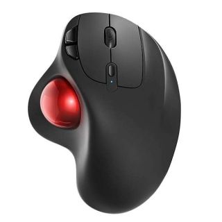 Nulea M501 Wireless Trackball Mouse, Rechargeable Ergonomic, Easy Thumb Control, Precise &amp; Smooth Tracking, 3 Device Connection (Bluetooth or USB Receiver), Compatible for PC, Laptop, Mac, Windows.