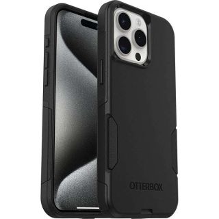 OtterBox iPhone 15 Pro MAX (Only) Commuter Series Case - BLACK, Slim &amp; Tough, Pocket-Friendly, with Port Protection (Unit Ships in Polybag, Ideal for Business Customers)