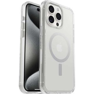 OtterBox iPhone 15 Pro MAX (Only) Symmetry Series Clear Case - (Clear), snaps to MagSafe, ultra-sleek, raised edges protect camera &amp; screen (ships in polybag, ideal for business customers)