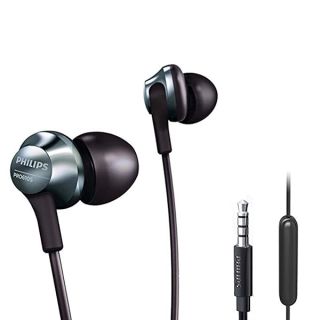 PHILIPS Pro Wired Earbud &amp; In-Ear Headphones with Microphone, Ear Phones, In-Ear Headphones with Mic, Powerful Bass, Lightweight, Hi-Res Audio, 3.5mm Jack for Phones and Laptops Comfort