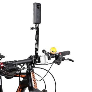 PellKing Bike Handlebars Mount for Insta360 one X3/X2/X,One Rs,All Metal Made Bike Mount+16.5cm 360° Rotation Extend arm,Fast Installing Camera Holder Compatible with Insta360 One X/X2