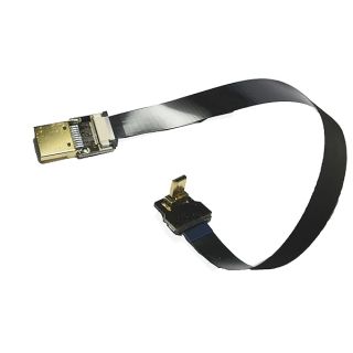 Permanent Black FFC HDMI 20CM FPV HDMI Cable Micro HDMI Male 90 Degree Angled to Standard HDMI Male Full HDMI Normal HDMI for panasonic lumix GH4 blackmagic BMPCC Sony Alpha Sony A5000 A6000 A7S A7R