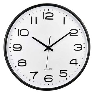 Plumeet 16&amp;#039;&amp;#039; Extra Large Wall Clock, Battery Operated Wall Clocks Silent Non-Ticking Quartz, Modern Style Suitable for Bedroom Living Room Office Decor - 3D Numbers Display, Black