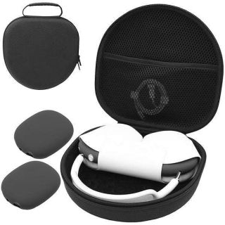 ProCase Hard Case for New AirPods Max, Travel Carrying Headphone Case with Silicone Earpad Cover &amp; Mesh Pocket, AirPods Max Protective Portable Storage Bag -Black