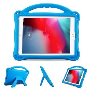 ProCase Kid Case for iPad 9.7 6th 5th 2017 2018/ iPad Air 2 Air 1/ iPad Pro 9.7 2016 for Boys Girls, Shockproof Lightweight Rugged Cover Full Protective Case with Handle Kickstand -Blue