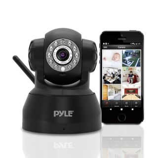 Pyle Indoor Wireless Security IP Camera - Home WiFi Remote Video Monitor w/Motion Detection and Night Vision - PTZ Pan Tilt Network Surveillance, Voice Mic Audio for Mobile, Windows &amp; Mac - Pyle PIPCAM5