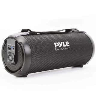 Pyle Wireless Portable Bluetooth Boombox Speaker - 100 Watt Rechargeable Boom Box Speaker Portable Music Barrel Loud Stereo System with AUX Input, MP3/USB/SD Port, Fm Radio, 2.5&amp;quot; Tweeter PBMSPG3BK