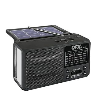 QFX R-37 6-Band (AM, FM, SW1 - SW4) Bluetooth LED Flashlight Solar Radio (2021 Model)