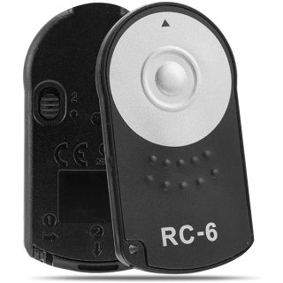 RC-6 Camera Remote Shutter Release for Canon ESO 77D 5DSR 760D 70D 80D 6D2 5D3 5D4 (1pc Black)