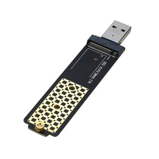 RIITOP M.2 to USB Adapter, NVMe to USB 3.1 Reader Card Compatible with Both NVMe (PCI-e) M Key SSD &amp; (B+M Key SATA Based) NGFF SSD