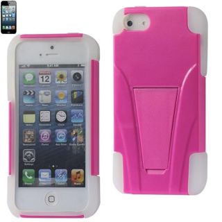 Reiko Cell Phone Case for Apple iPhone 5S - Hot Pink White