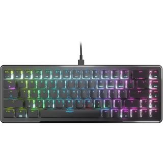 Roccat Vulcan II Mini–65% Optical PC Gaming Keyboard with Customizable RGB Illumination, Detachable Cable, Button Duplicator, On-board profiles, Aluminum Plate, 100 million Keystroke Durability -Black