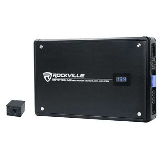 Rockville Krypton-M3 4000w Max/1000w RMS Mono 1 Ohm Car Amplifier Amp+Remote