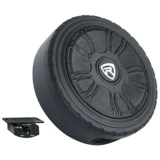 Rockville WHEEL OF BASS 8&amp;quot; Slim Under-Seat Powered Truck/Car Audio Subwoofer Sub