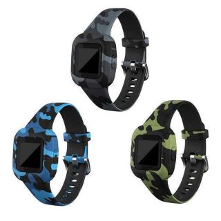 RuenTech Compatible with Garmin Vivofit jr 3 Bands, Replacement Silicone Wristband Camouflage Watch Straps for Vivofit jr. 3 Fitness Tracker (Camo-3pcs)