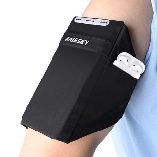 Running Cell Phone Armband with Earbuds Pocket, Up to 6.7 inch Phone Key Holder for iPhone 14 Pro Max/12 13 14 Pro/11/XS/XR/X, Sports Arm Bands with Strap for Runners, Women, Men, Exercise &amp; Gym