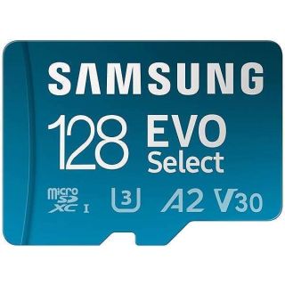 SAMSUNG EVO Select Micro SD-Memory-Card + Adapter, 128GB microSDXC 130MB/s Full HD &amp; 4K UHD, UHS-I, U3, A2, V30, Expanded Storage for Android Smartphones, Tablets, Nintendo-Switch (MB-ME128KA/AM)