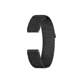 SAMSUNG Galaxy Watch 6, 5, 4 Series Fabric Band, Wide, Nylon, Reflective Smartwatch Replacement Strap for Men and Women, One Click Attachment, Medium/Large, ET-SVR94LBEGUJ, Black