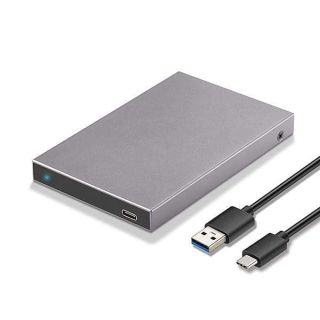 SSK Aluminum 2.5&amp;quot; Hard Drive Enclosure USB C 3.1 Gen 2(6Gbps) to SATA External HDD Case Adapter for 2.5 inch 7 9.5mm SATA III HDD SSD with UASP Compatible with WD Seagate PS4 Xbox