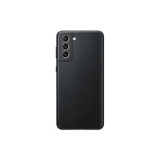 Samsung Galaxy S21+ Case, Leather Back Cover - Black (US Version)