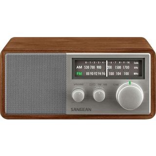 Sangean SG-116 Retro Wooden Cabinet Radio,Walnut-Silver