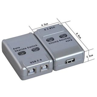 Sanoxy USB 2.0 AB Switch Box, 2 PC to 1 USB 2.0 Device (Printer, Scanner, etc...)