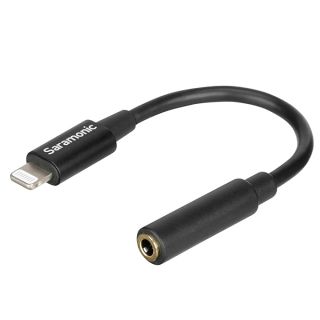 Saramonic Apple Lightning Connector to Female 3.5mm TRRS Audio Jack Adapter Cable 3&amp;quot; (7.6cm) (SR-C2002)