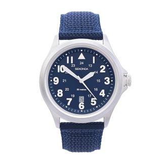 Sekonda Men&amp;#039;s Quartz Watch, Navy Strap/White, Strap