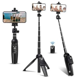 Selfie stick tripod bluehorn 42 Inch Aluminum Alloy Selfie Stick Phone Tripod new model with Wireless Remote Shutter Compatible with All Cell Phones for Selfie/Video Recording/Photo/Live Stream/Vlog