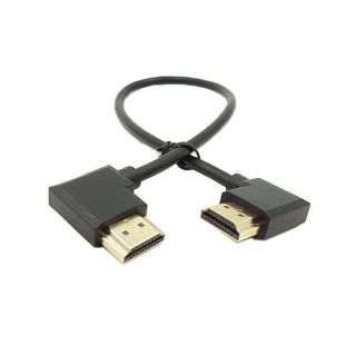 SinLoon Gold Plated High Speed 90 Angle Right HDMI Male to Left HDMI Male Adapter Cable Supports Ethernet, 3D and Audio Return (0.3M R-L)