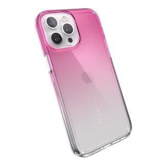 Speck Clear iPhone 13 Pro Max Case - Slim, Drop Protection - for iPhone 13 Pro Max &amp; iPhone 12 Pro Max - Scratch Resistant, Anti-Yellowing, Anti-Fade 6.7 Inch Phone Case - GemShell Clear/Fuchsia Fade