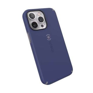 Speck iPhone 13 Pro Case - Drop Protection &amp; Scratch Resistant, Compatible with MagSafe Case for iPhone13 Pro - Slim Design with Soft Touch Coating - Prussian Blue, Cloudy Gray CandyShell Pro