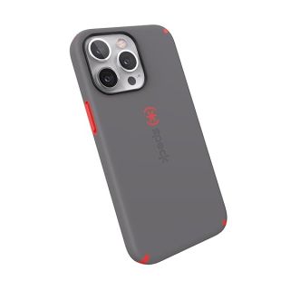 Speck iPhone 13 Pro Case - Drop Protection &amp; Scratch Resistant, Compatible with MagSafe Case for iPhone13 Pro - Slim Design with Soft Touch Coating - Moody Grey, Turbo Red CandyShell Pro