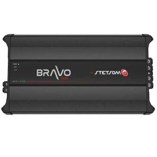 Stetsom Bravo BASS 8000 1 Ohm Mono Subwoofer Car Audio Amplifier, 8000.1 8K Watts RMS, 1Ω Stable, Sound Quality, 8000x1, Crossover &amp; Bass Boost 8000W Sub Amp, Smart Coolers