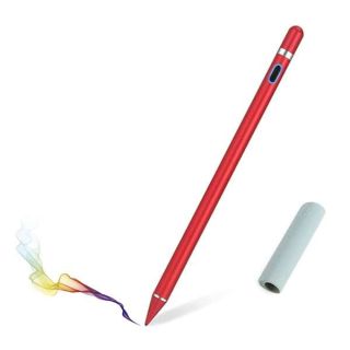 Stylus Pen Pencil 1st Generation Gen Replacement for Apple iPad Pro 1st iPad 1st 2nd 3rd 4th 5th iPad Mini 1 2 3 4 iPad Air 1st 2nd iOS Android Capacitive Tablet Touch Screen+Free Holder (Red)