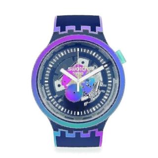 Swatch #RAINBOWINTHENIGHT Unisex Watch (Model: SO27N112)