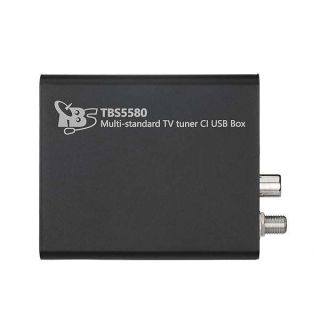 TBS5580 DVB-S2X/ S2/ S/ T2/ T/ C2/ C/ISDB-T Digital TV Tuner USB Box with CI Slot for Live TV/Window/Linux/HTPC/IPTV Server