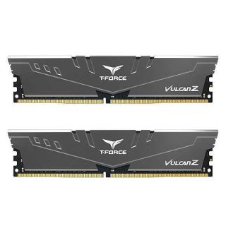 TEAMGROUP T-Force Vulcan Z DDR4 DRAM 16GB Kit (2x8GB) 3200MHz Desktop Memory Module (PC4-25600) CL16 Ram (Gray) - TLZGD416G3200HC16FDC01