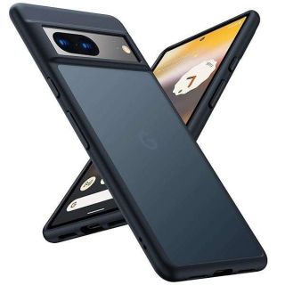 TORRAS Shockproof Designed for Google Pixel 7 Case (2022),   Translucent Hard Back with Silicone Slim Protective Phone Case for Pixel 7 - Matte Black