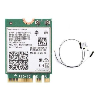 TelDaykemei 5473Mbps WiFi 6E 802.11ac/ax Intel AX210 Bluetooth 5.3 M.2 2230 Key E Network Card 2.4G/5Ghz/6Ghz Wireless Internal Adapter AX210NGW