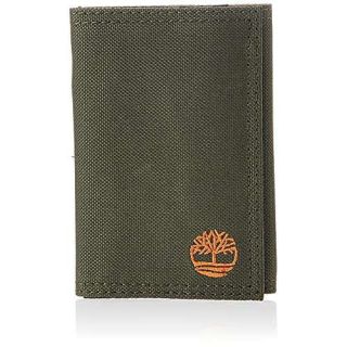 Timberland mens Trifold Nylon Wallet, Olive, One Size