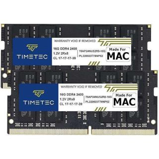 Timetec 32GB KIT(2x16GB) Compatible for Apple 2017 iMac (27-inch w/Retina 5K, 21.5-inch w/Retina 4K / Non-Retina 4K) DDR4 2400MHz PC4-19200 SODIMM MAC RAM Upgrade for iMac 18,1 / iMac 18,2 / iMac 18,3