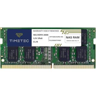 Timetec DDR4-2666 16GB Replacement for Synology D4ECSO-2666-16G DDR4 ECC Unbuffered SODIMM 2666MHz PC4-21300 260 Pin 1.2V CL19 Dual Rank 2Rx8 Memory RAM Upgrade (D4ECSO-2666-16G_TT)