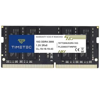 Timetec Hynix IC 16GB DDR4 SODIMM for Intel NUC KIT/Mini PC/HTPC/NUC Board 2666MHz PC4-21300 Non ECC Unbuffered 1.2V CL19 Dual Rank 260 Pin Memory Upgrade(16GB)